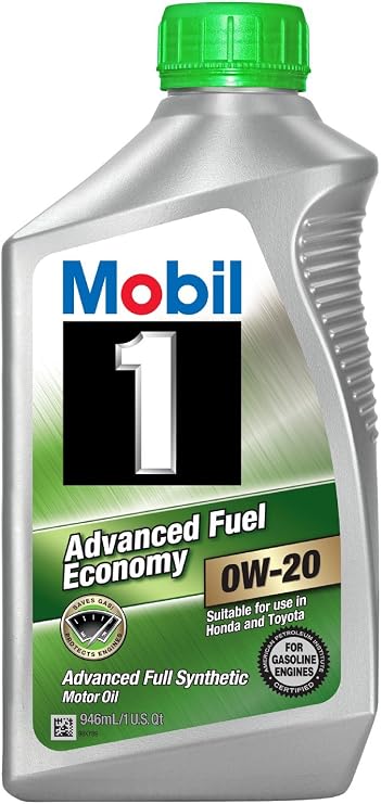 Mobil 1 96995 0W-20 Synthetic Motor Oil - 1 Quart (Pack of 6)