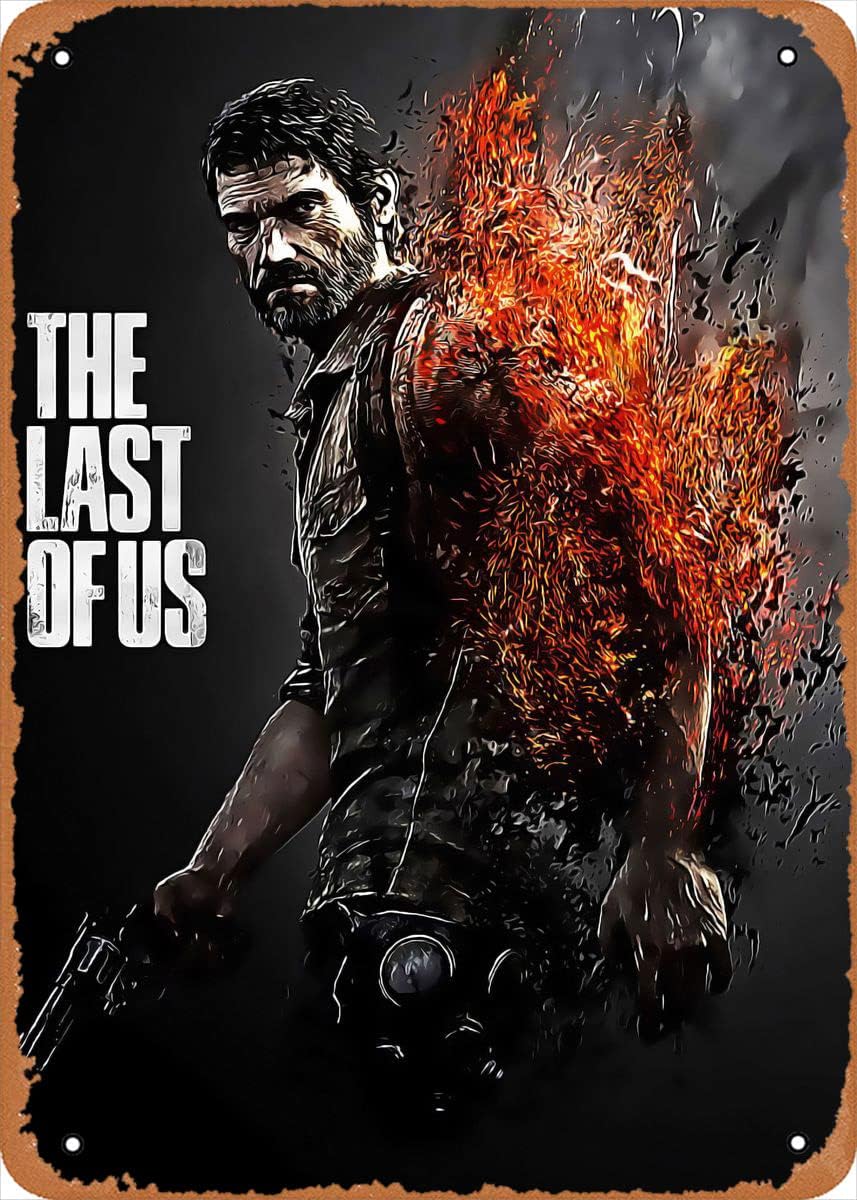 The Classic Arcade Video Game Poster Metal Tin Sign The Last Of Us Game Wall Art Decor Tin Sign-8x12inch