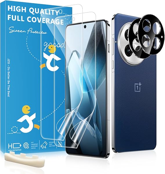 2+2 Pack for OnePlus 13 Screen Protector Fingerprint Compatible EPU Film