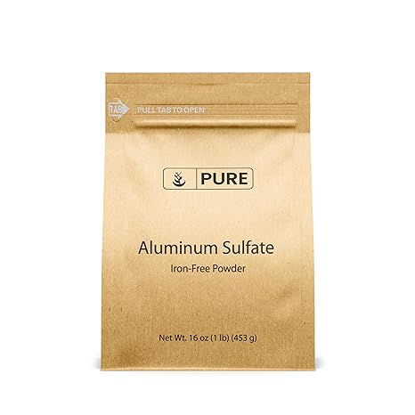 Pure Original Ingredients, Aluminum Sulfate, 1 Lb | For gardening, water treatment, and dyeing