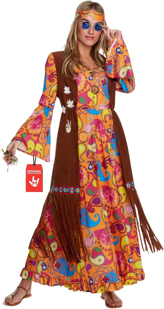 Morph Hippie Costume Women, 70s Outfits for Women, Halloween Costumes