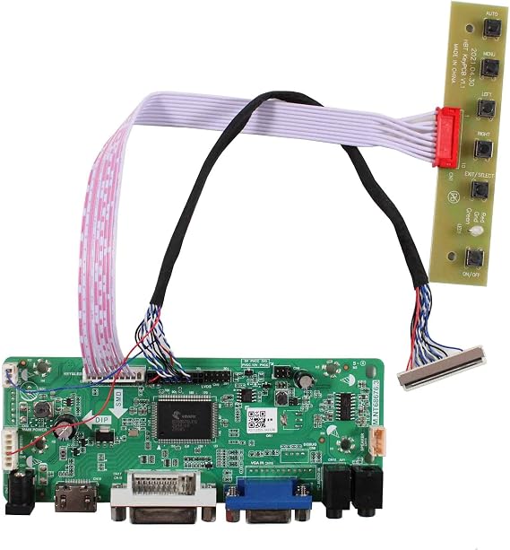 VSDISPLAY VGA DVI Audio LCD Board for 10" 8.9" 1024x600 30Pin LCD Screen
