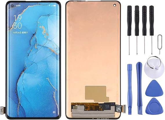 Original AMOLED Material LCD Screen and Digitizer Full Assembly for Mobile Phone LCD Display for OPPO Reno 3 Pro 5G Phone Repair Parts