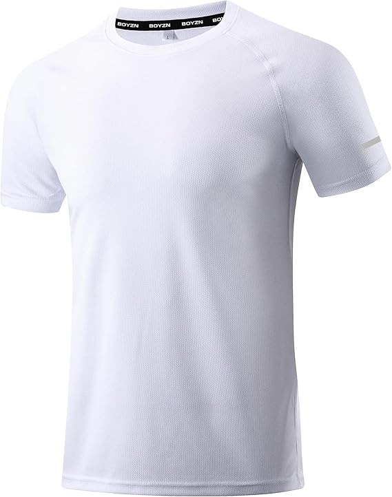 Boyzn 1, 3, 5 or 7 Pack Men's Workout Running Shirts, Dry Fit Moisture Wicking T-Shirt, Gym Athletic Short Sleeve Tee Shirts
