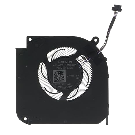 Replacement CPU Cooling Fan for TongFang THER7GK5M6-1411 GK5MP6O Maingear Vector Pro MG-VCP17 EG75070S1-1C100-S9A