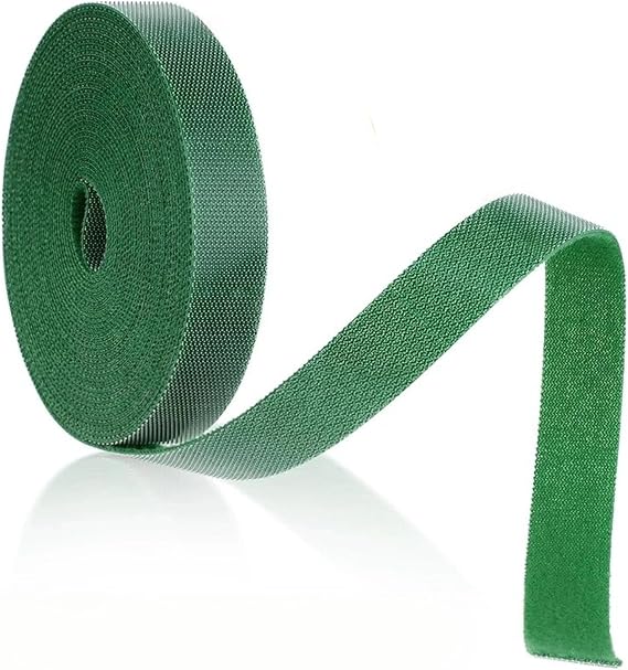 32.8 Ft Green Garden Tie, Twist Ties for Plants 1/2", Reusable Adjustable Plant Tape, Garden Ties for Climbing Plants, Plant Supports for Tomato Vines Peppers Rose Bushes Indoor Outdoor (1 Roll)