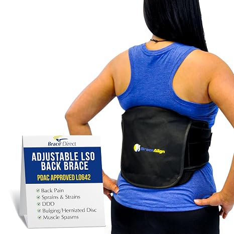 LSO Lumbar Support Back Brace, Herniated Disc, Sciatica, L0642 | Adjustable lower back support eases sciatica, bulging disc, degenerative disc disease & back sprain. Breathable, men & women