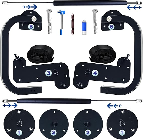 Create A Luxurious Bed Murphy Bed Hardware Kit, Hover in Mid Air Hydraulic Rod Gas Spring System (Horizontal, Twin/Twin XL)
