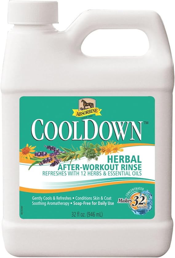 Absorbine CoolDown Herbal After Workout Rinse, 12 Herbs & Essential Oils, Soap-Free Formula, Concentrate Makes 32 Gallons