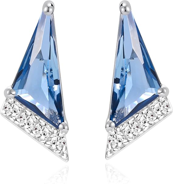 Quadri - Pendientes de Plata de ley 925 Circonitas - Forma de Corazón, Circular, Redondo, Solitario - Made in Italy -Idea para regalo - Caja de regalo incluida