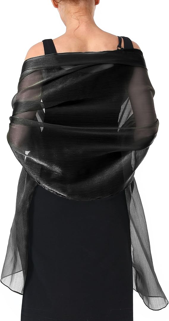 Chiffon Shawls and Wraps for Women, Elegant Sheer Shawls for Formal Evening, Soft Wedding Brides Scarf