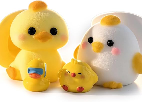 2-Pack Taba Squishy Duck Chick Toys, Cute Squishy Fidget Stress Relief Toys