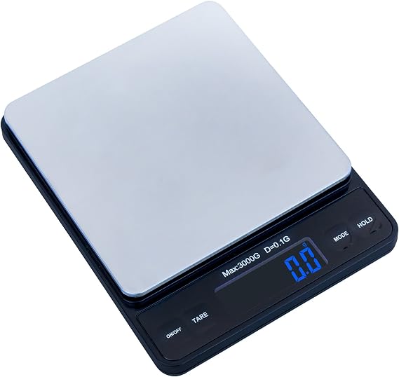 Weighmax Duo Series W-7800 High Precision 0.1g/0.01oz 3000g Digital Pro Pocket Scale, Serving as Kitchen Scale and Postal Scale