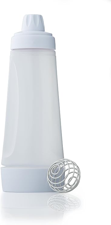 Whiskware Pancake Batter Mixer with BlenderBall Wire Whisk | No Mess | Dishwasher Safe | Blenderball Mixes Ingredients As You Shake | Kitchen | Camping | Waffle Batter Mixer