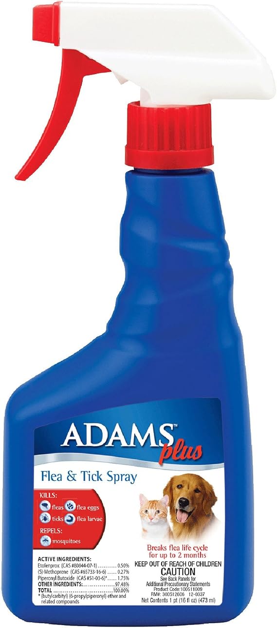 Adams Plus Flea & Tick Spray for Dogs & Cats