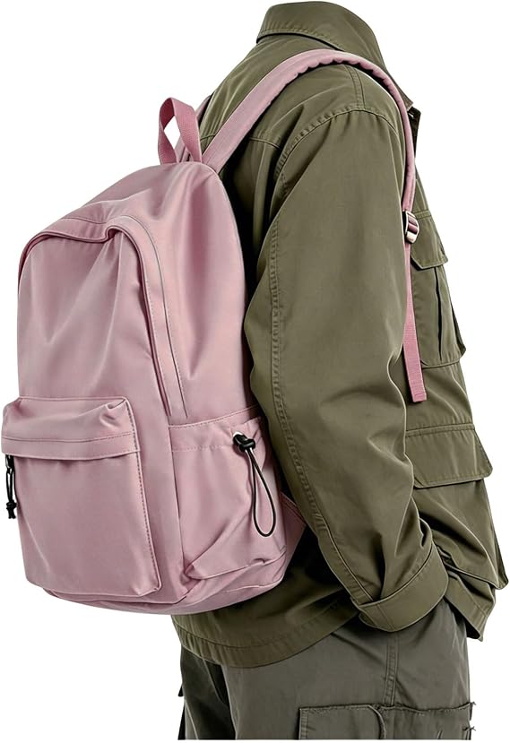 BJLFS Purple Backpack for Girls Women, Waterproof High School Bookbag, Lightweight Casual Travel Daypack,Classic Basic College Backpack, Middle School Bag for Teen Girls Boys Cute Back Pack