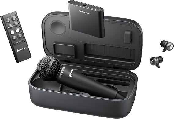 Hollyland MELO P1 Combo: All-in-One Wireless Vocal Mixing System with Mic, Audio Mixer, Monitor Earphone, AI Noise Cancelling, 100+ Preset&9 Studio Effect for Music Live Streaming/Vocal Record/Podcast