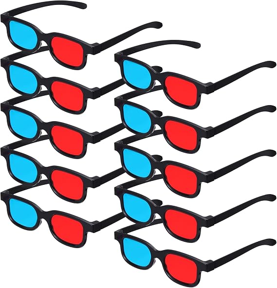sourcing map 3D Viewing Glasses, Plastic 3D Movies Glass