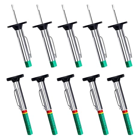 10 PCS Tyre Tread Depth Gauge UK, Tire Tread Depth Gauge Smart 6-Sided Colour Coded Measurement Tool 0 to 1 inch, 1/32nds Scale with Pocket Clip Accurate Tyre Wear Checker for Car Truck Motorcycle Bus