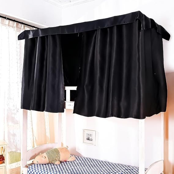 3 Pcs Blackout Bunk Bed Curtains 78.7 * 59" Dorm Privacy Curtain
