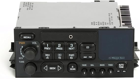 1 Factory Radio New AM FM Radio w Aux Input Compatible with 1995-2005 GMC Chevy Chevrolet Truck Van