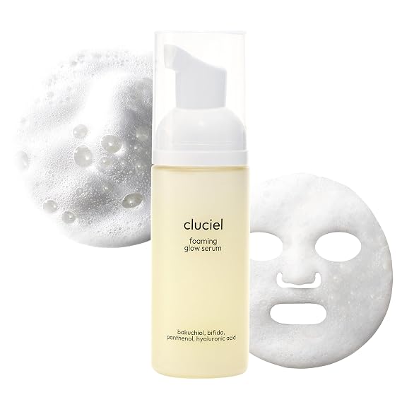 Foaming Glow Serum I Repairing Serum for Korean Glass Skin with Bakuchiol & Bifida, Smoothens Skin Texture, Balances Skin Tone, For Sensitive Skin, Fragrance-Free, Vegan (50ml / 1.69 fl.oz)