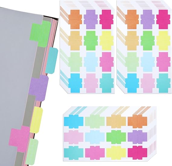 360 Pieces Sticky Blank Monthly Index Tabs Double-Sided Page Marker