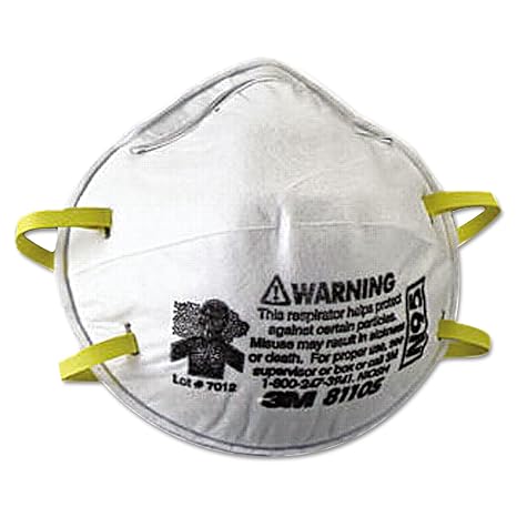 3M Particulate Disposable Respirator 8110S, N95, NIOSH Approved, Pack of 20