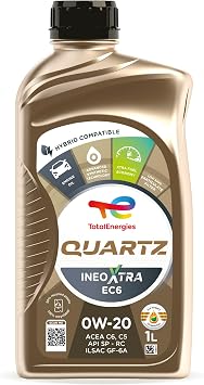 TotalEnergies Quartz Ineo Xtra EC6 0W20 Engine Oil - ACEA C5/C6, API SP, ILSAC GF-6A - Approved by ASTON MARTIN, MB 229.72, OV 040 1547 - A20, WSS-M2C947-B1/A1, STJLR 03.5006, VCC RBS0-2AE - 1L