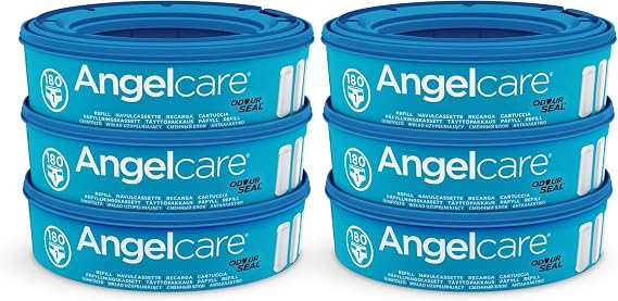 Angelcare Round Refill, 6 Pack, for Original Nappy Disposal System (not new classic xl)