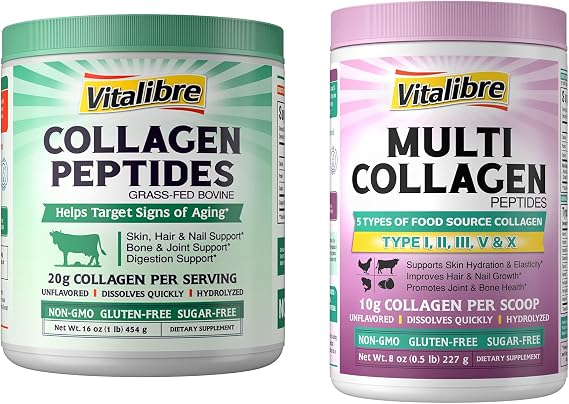Vitalibre Bovine Collagen Peptides Powder 16oz