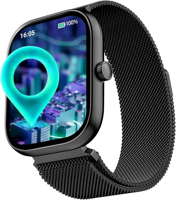 boAt Wave Sigma 3 w/ Turn-by-Turn Navigation, 2 Inch HD Display, BT Calling, Crest+ OS, QR Tray, Watch Face Studio, Coins, Emergency SOS Smart Watch for Men & Women (Metal Black)