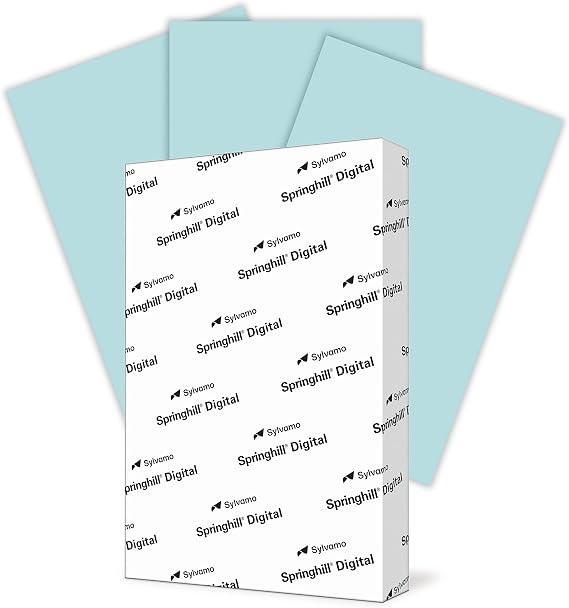 Springhill 11 x 17 Blue Copy Paper, 28lb Bond/70lb Text, 104gsm, 500 Sheets (1 Ream) Colored Printer Paper with Smooth Finish Versatile and Flexible Computer Paper 024156R