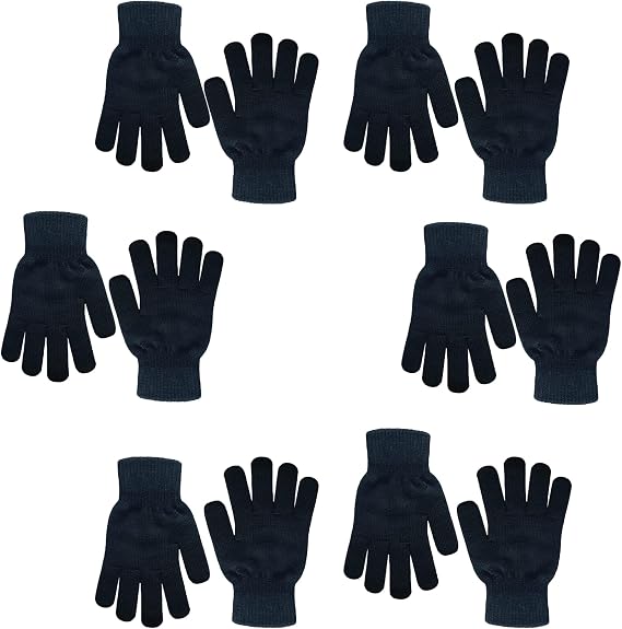 6 Pairs Winter Magic Gloves Knit Gloves for Kids Gloves Boys Winter Gloves