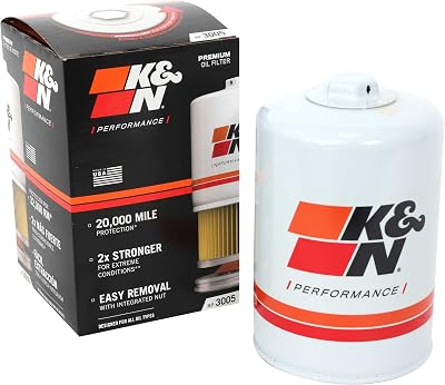 K&N Premium Oil Filter: 20,000 Mile Engine Protection with Wrench Off Nut: Compatible with Select 2015-2018 NISSAN Titan XD, HP-3005