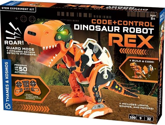 Thames & Kosmos Code+Control Dinosaur Robot: REX | Robotics Coding Set