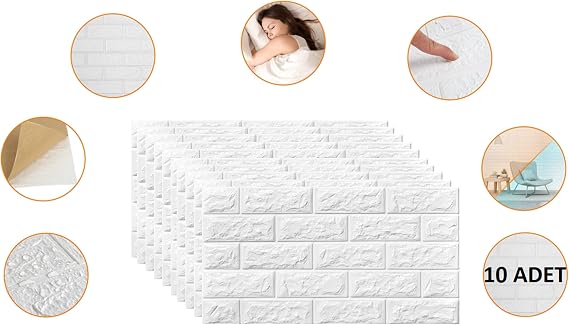 Kendinden Yapışkanlı Duvar Kağıdı 70x38 cm 10'lu