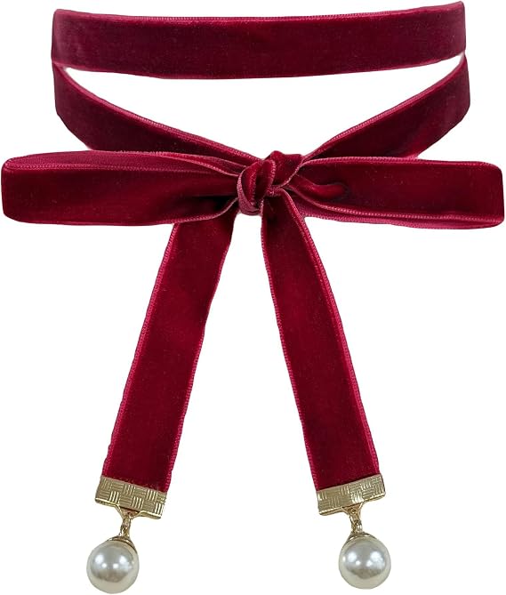 Women's Ribbon, Velvet, Long, Double Lay, Hand Tie, Bow Tie Beaded, Uniform Accessory, Bowknot, Sweet, Bowknot, School Entrance Ceremonies, Graduation Ceremonies, Recitals, Office Work