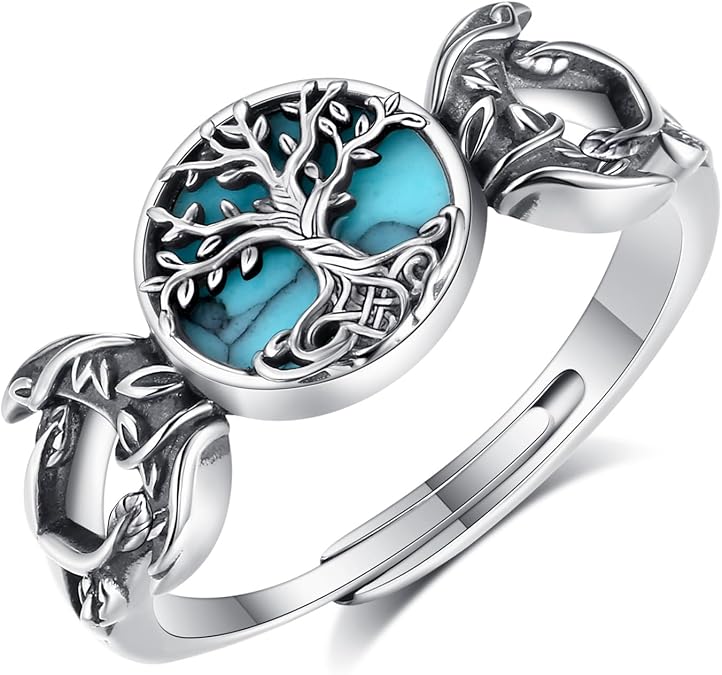 Vito 925 Sterling Silver Adjustable Open Rings for Women Men, With Gift Box