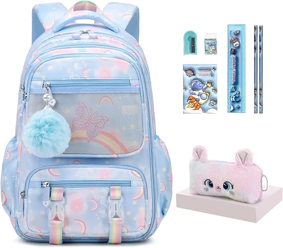 Aesthetic Kawaii Rainbow Backpack