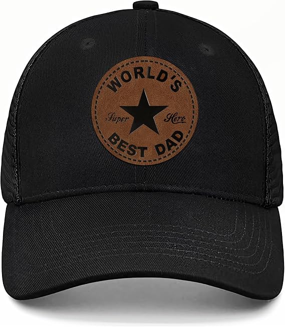 Adjustable Breathable Baseball Cap Christmas Birthday Gifts for Men Dad | Indoor Outdoor Sports Daily Wear Baseball Hat Fathers Day Dad Gifts for Him Stepdad Husband Grandpa Uncle Black