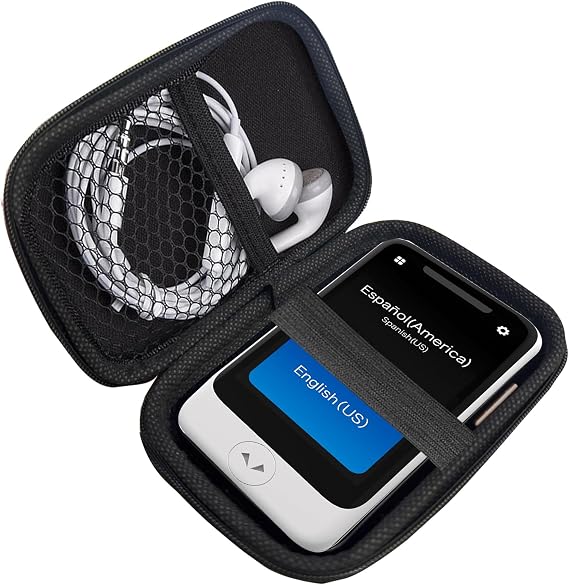 Lamshaw POCKETALK S2 Plus Case, Durable EVA Carrying Case, Shockproof & Lightweight Protective Cover for POCKETALK S2 Plus Black