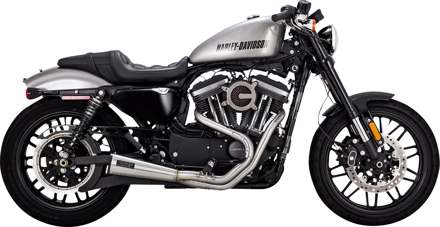 Vance & Hines Sportster 04-22 Stainless 2-1 Upsweep PCX Stainless 2-1 Upsweep Muffler