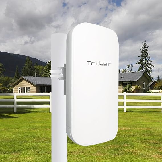 TODAAIR Outdoor WiFi Extender,WiFi Booster | AI Watchdog | Repeater&AP Mode|IP65 Weatherproof | Up to 1200Mbps Dual Band WiFi Repeater