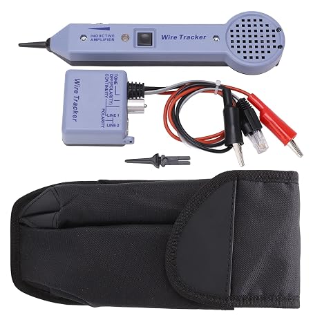 Yosoo Health Gear Tone Generator and Probe Kit, Network Cable Tracing Tester, Wire Tracer Circuit Tester, Cable Toner Detector Finder, Induction Amplifier, Cable Tester Kit with Adjustable Volume