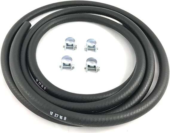 The Stop Shop Fuel Hose 30R7 3/8" I.D. 6 Feet USA w/ 4 Clamps
