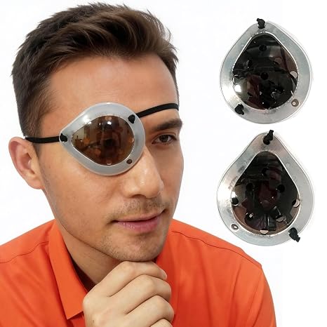 2 Pack Cataract Surgery Eye Shield, Clear Plastic Medical Eye Cover Patch with Holes,Adjustable Strap and Silicone Edging for Post Surgery,Comfortable Eye Protection for Adults and Kids