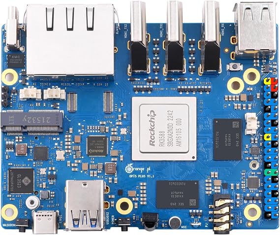Orange Pi 5 Plus 4GB/8GB/16GB LPDDR4/4x Rockchip RK3588 8-Core 64-Bit Single Board Computer with eMMC Socket, Development Board Run Orange Pi/Linux/Ubuntu/Debian/Android OS (GB, 16)