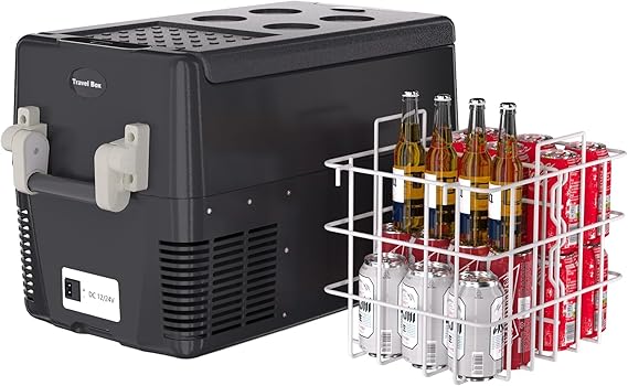 12 Volt Car Refrigerator, 52 Quart(50L) Portable Fridge Electric Cooler -4F-68F, 12V Fridge RV Refrigerator, Portable Refrigerator Freezer for Travel, Camping, RV, Road