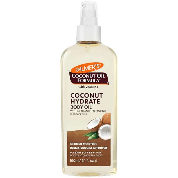 Palmer's Coconut Body Oil Moisturizer Spray for Dry Skin (5.1 Oz) | A hydrating body oil with Green Coffee Extract to replenish dry skin and deliver 48 hour moisture for radiant skin
